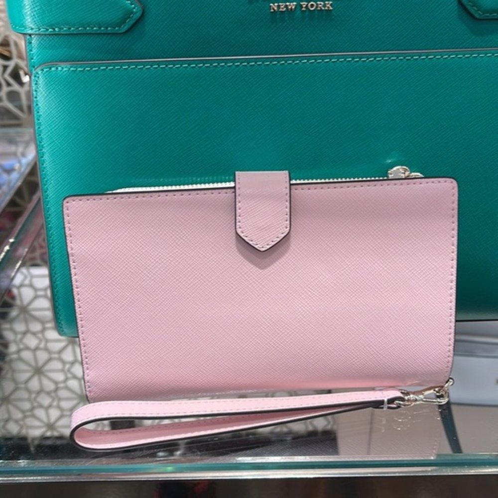 Kate Spade Staci Phone Wallet Wristlet Chalk Pink - Picture 14 of 16